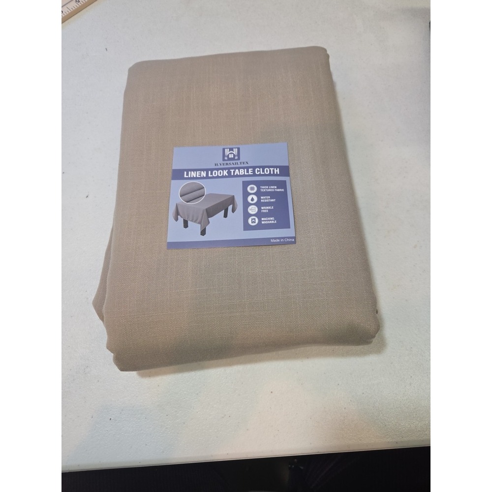Linen Look Tablecloth Water Resistant Wrinkle Free 60x120 New‎